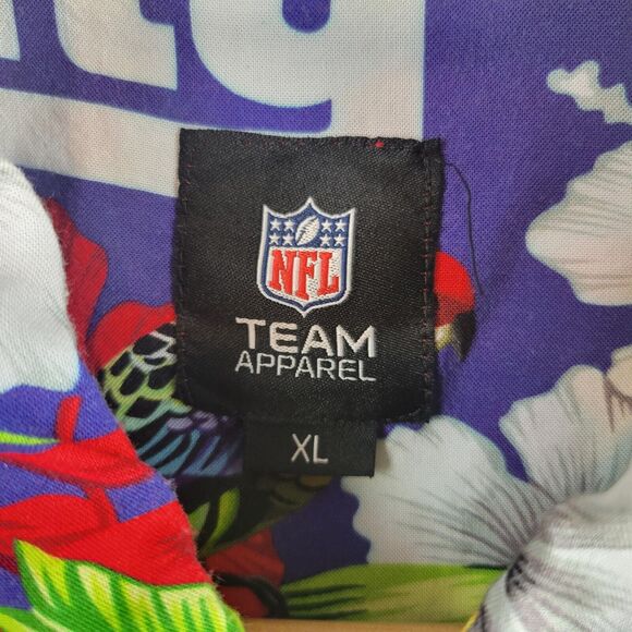 Mens NY New York Giants Hawaiian Tropical Button Down Shirt G Men Extra Large XL - Picture 6 of 6